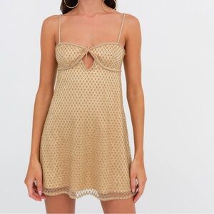 For love and lemons VS gold glitter slip dress sold out